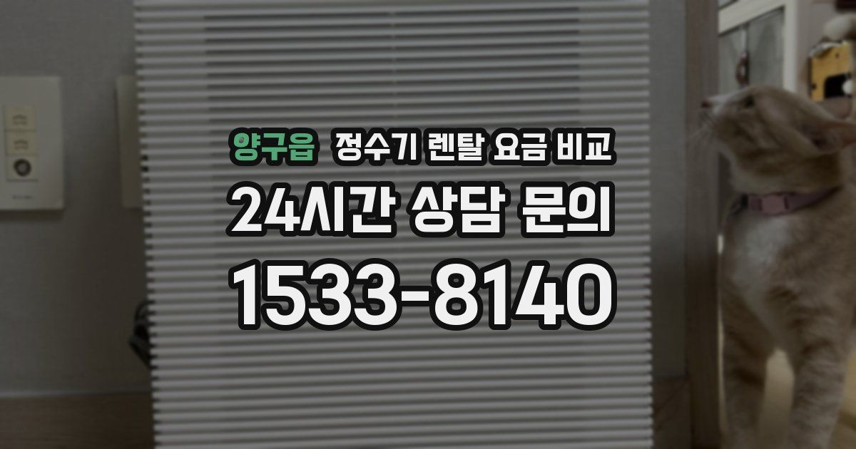 양구읍 정수기 렌탈 요금 비교