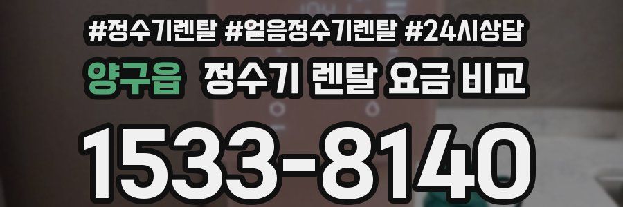 양구읍 정수기 렌탈 요금 비교