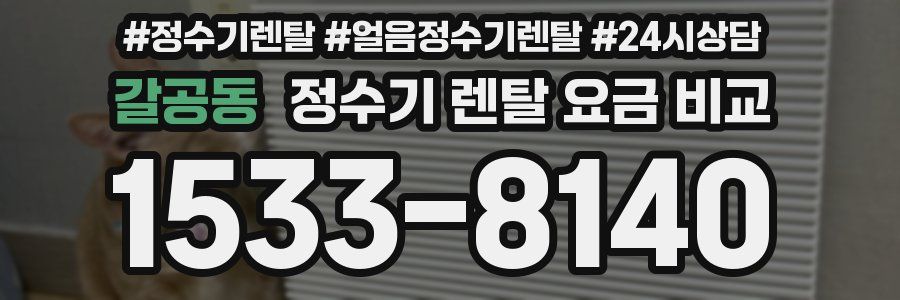 갈공동 정수기 렌탈 요금 비교