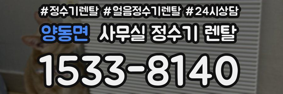 양동면 사무실 정수기 렌탈