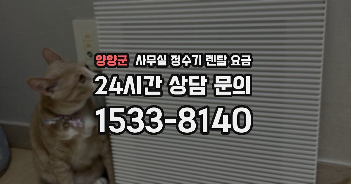 양양군 사무실 정수기 렌탈 요금