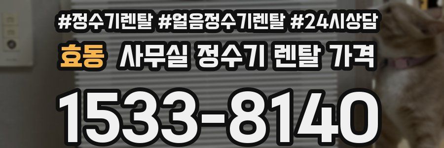 효동 사무실 정수기 렌탈 가격