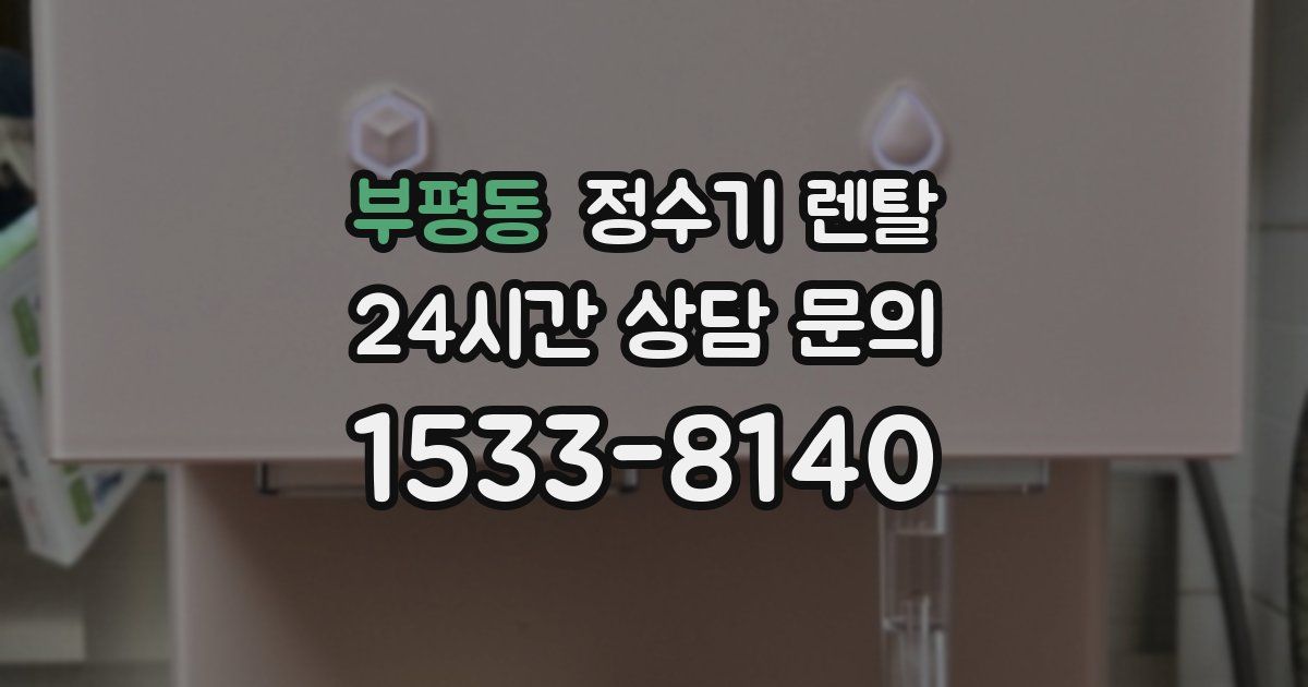 부평동 정수기 렌탈