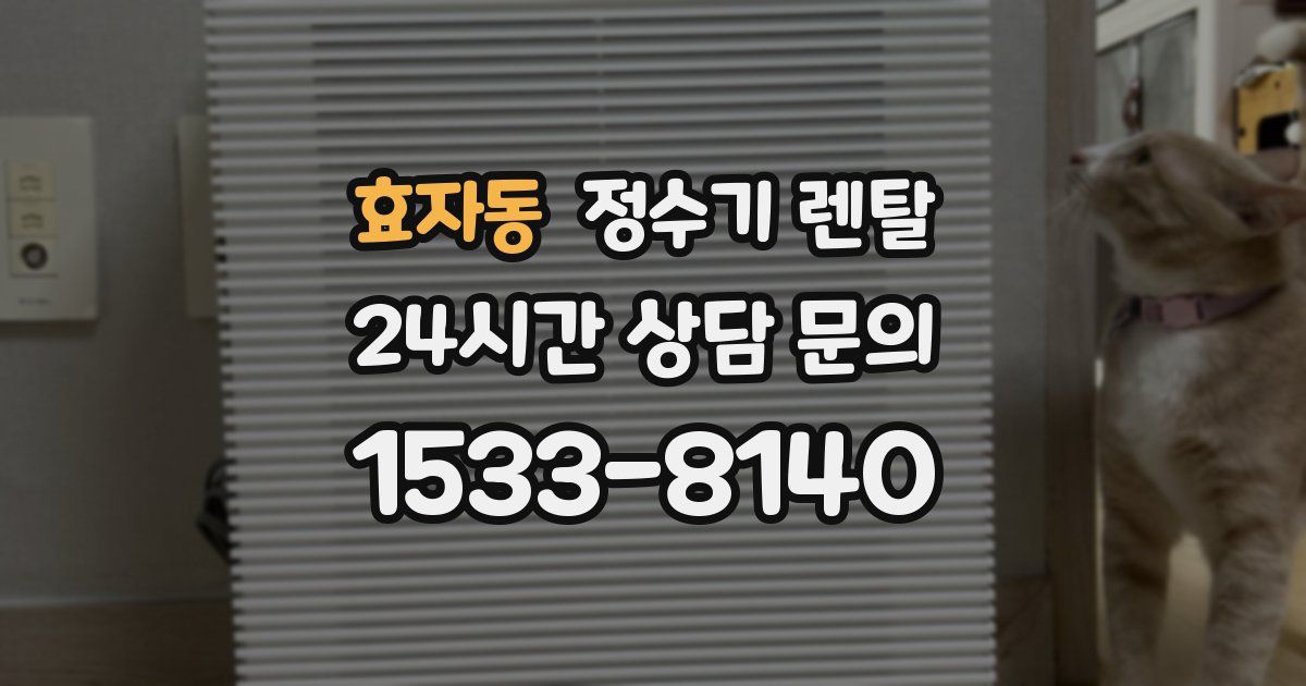 효자동 정수기 렌탈