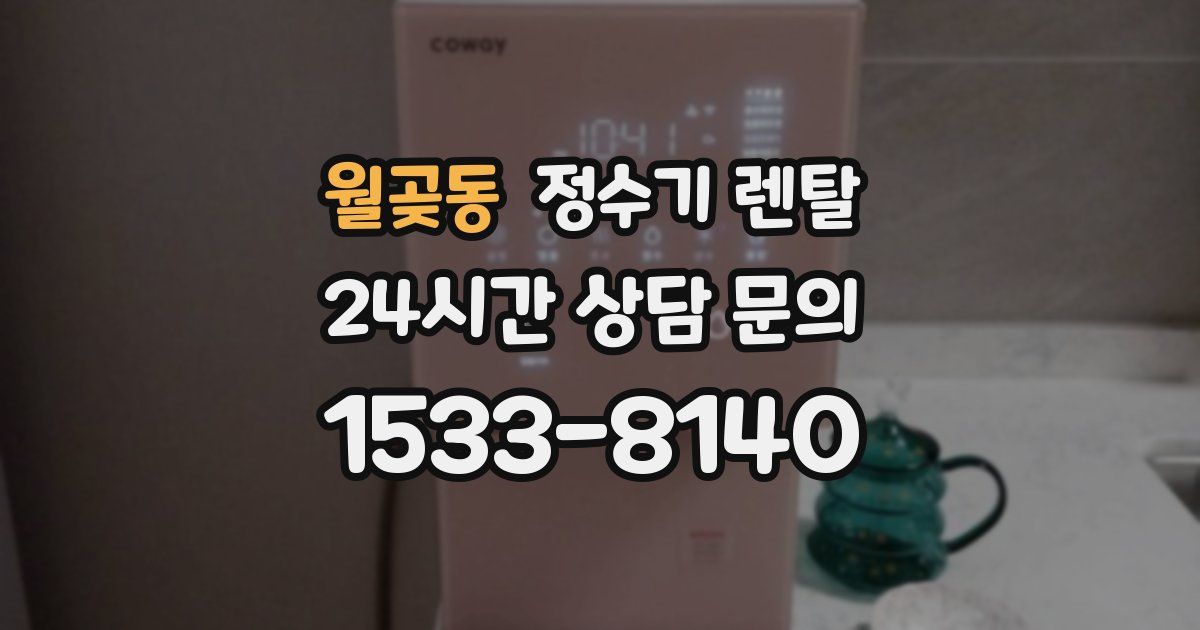 월곶동 정수기 렌탈