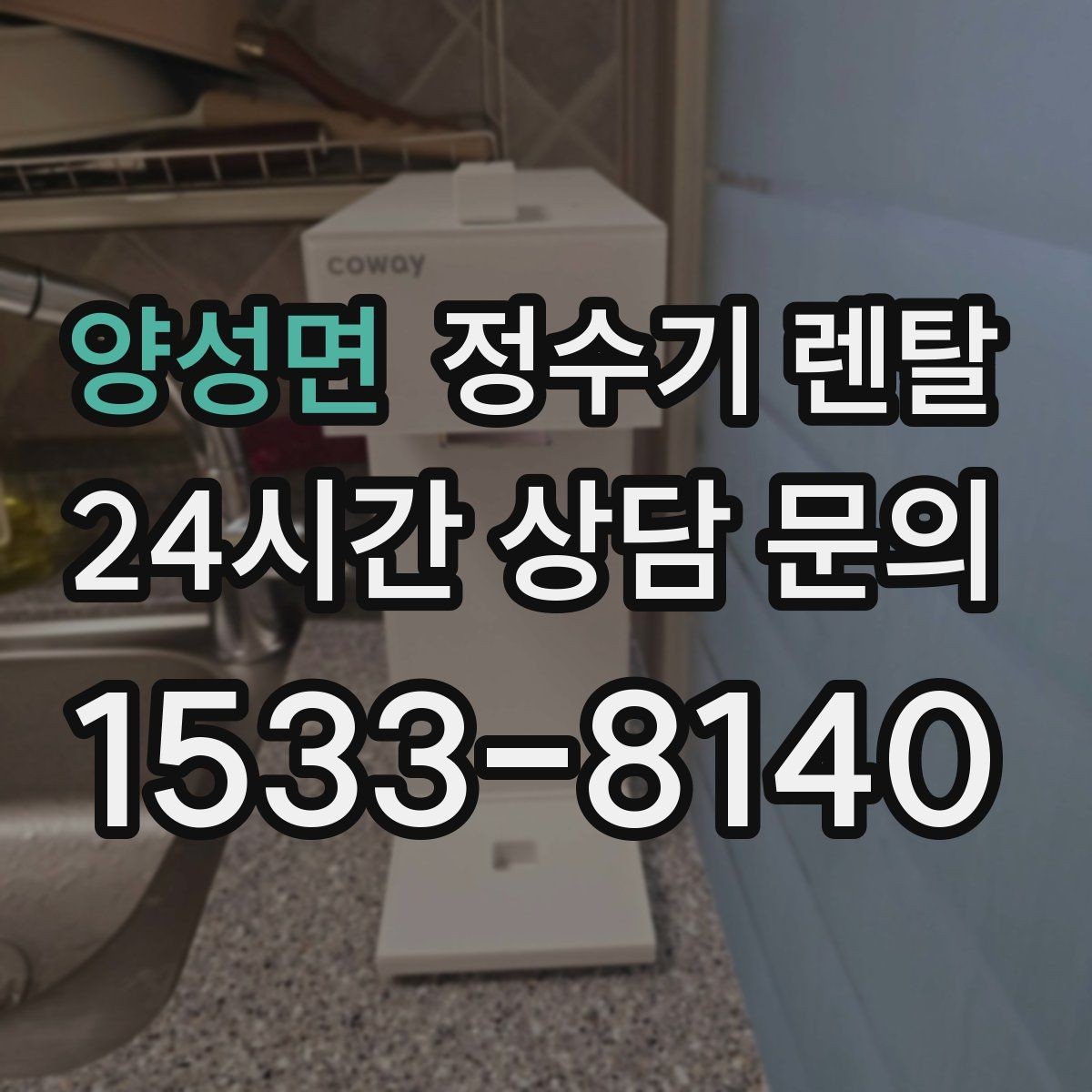 양성면 정수기 렌탈 하부장 공간이 작아도 가능한 설치 방식