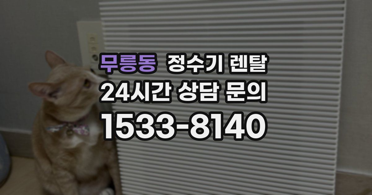 무릉동 정수기 렌탈