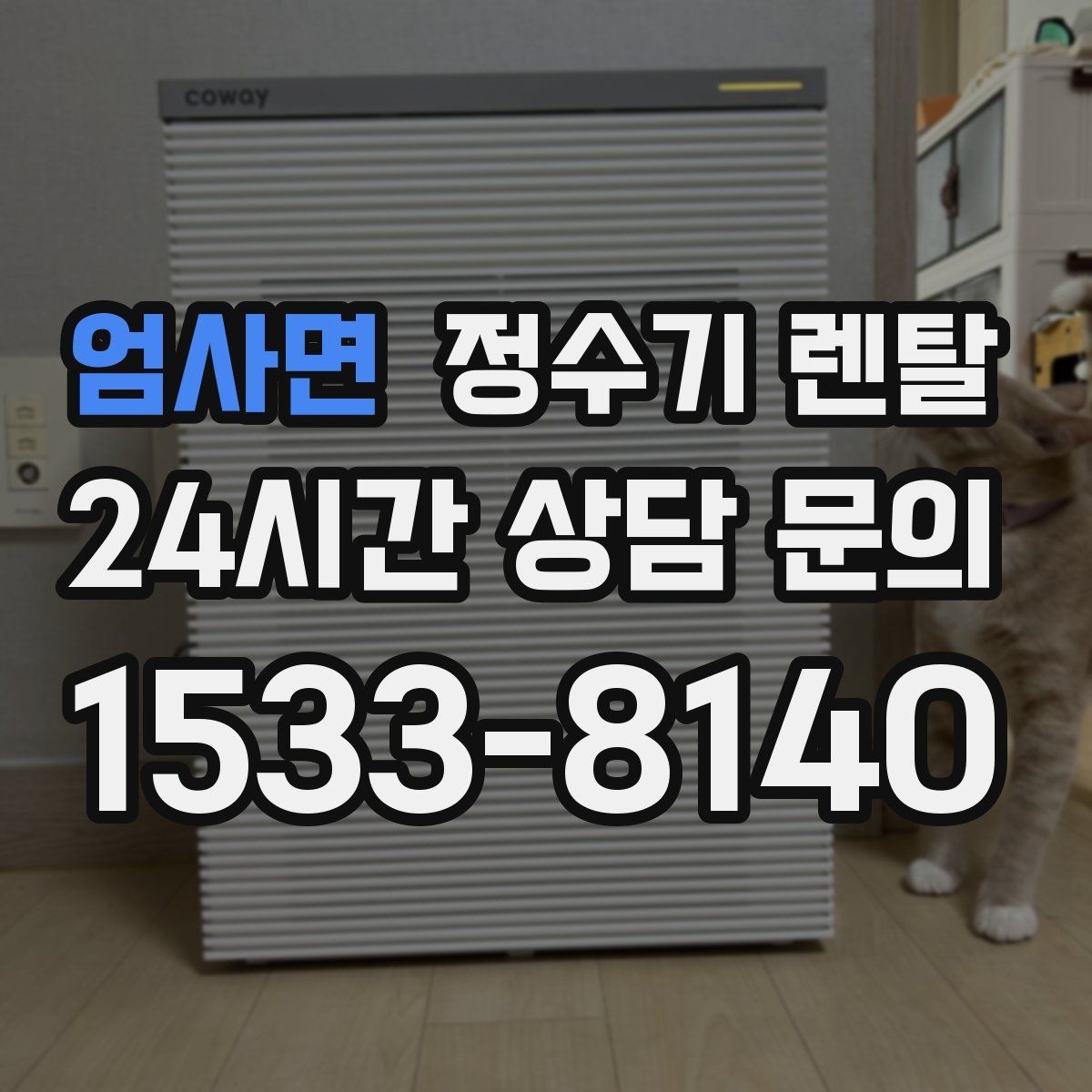 엄사면 정수기 렌탈 하부장 공간이 작아도 가능한 설치 방식