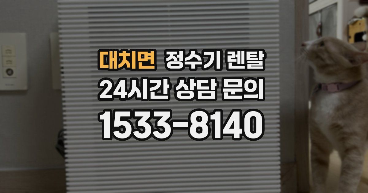대치면 정수기 렌탈