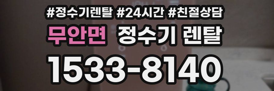 무안면 정수기 렌탈