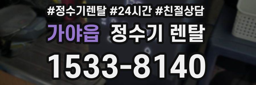 가야읍 정수기 렌탈