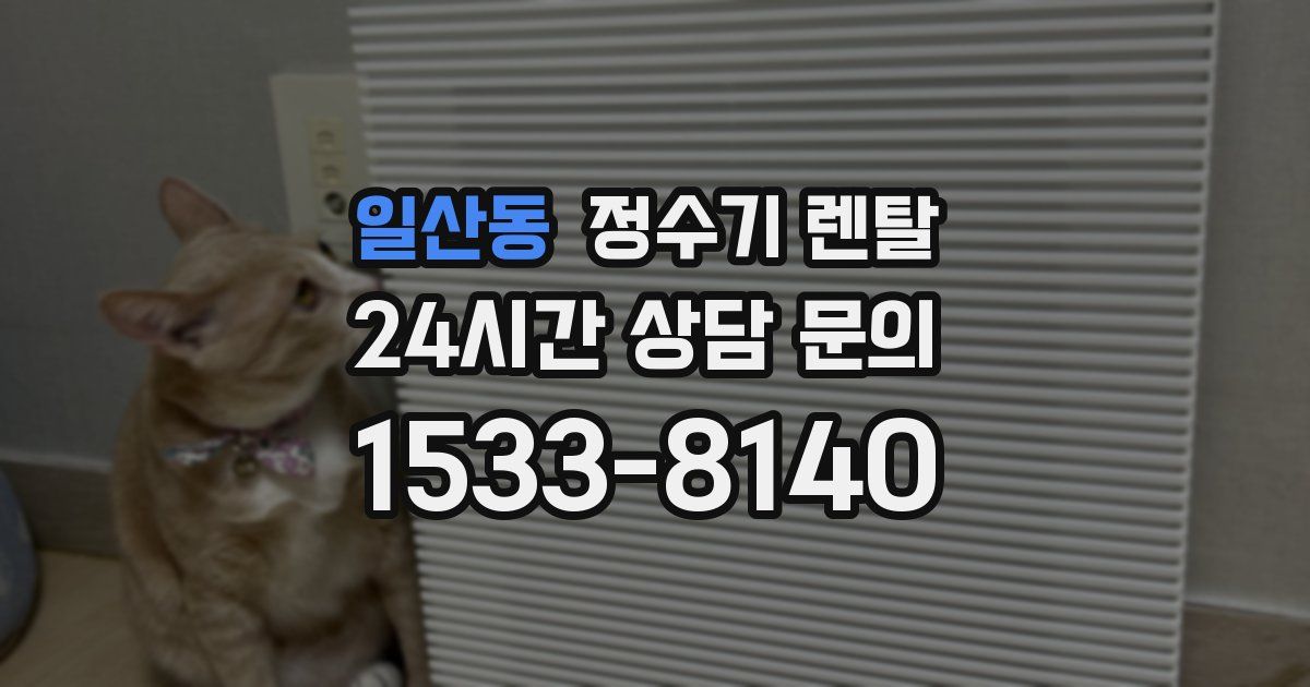 일산동 정수기 렌탈