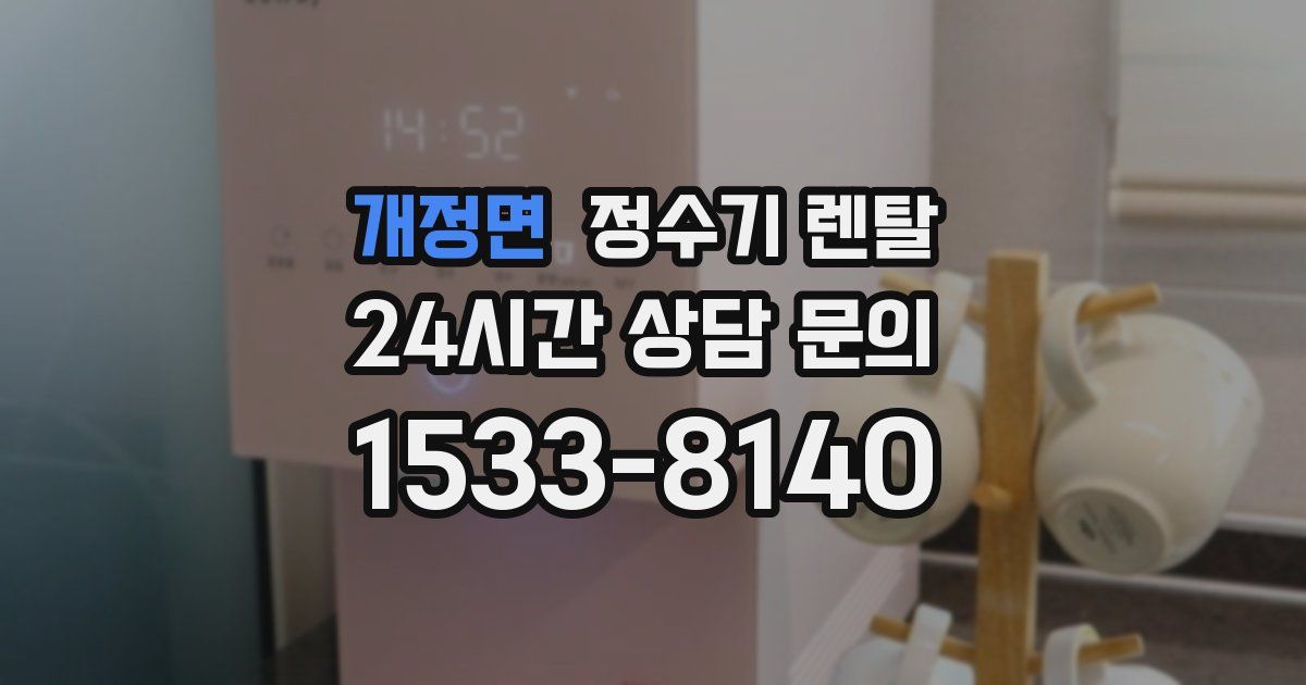 개정면 정수기 렌탈