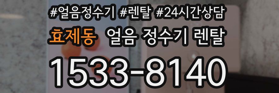 효제동 얼음 정수기 렌탈