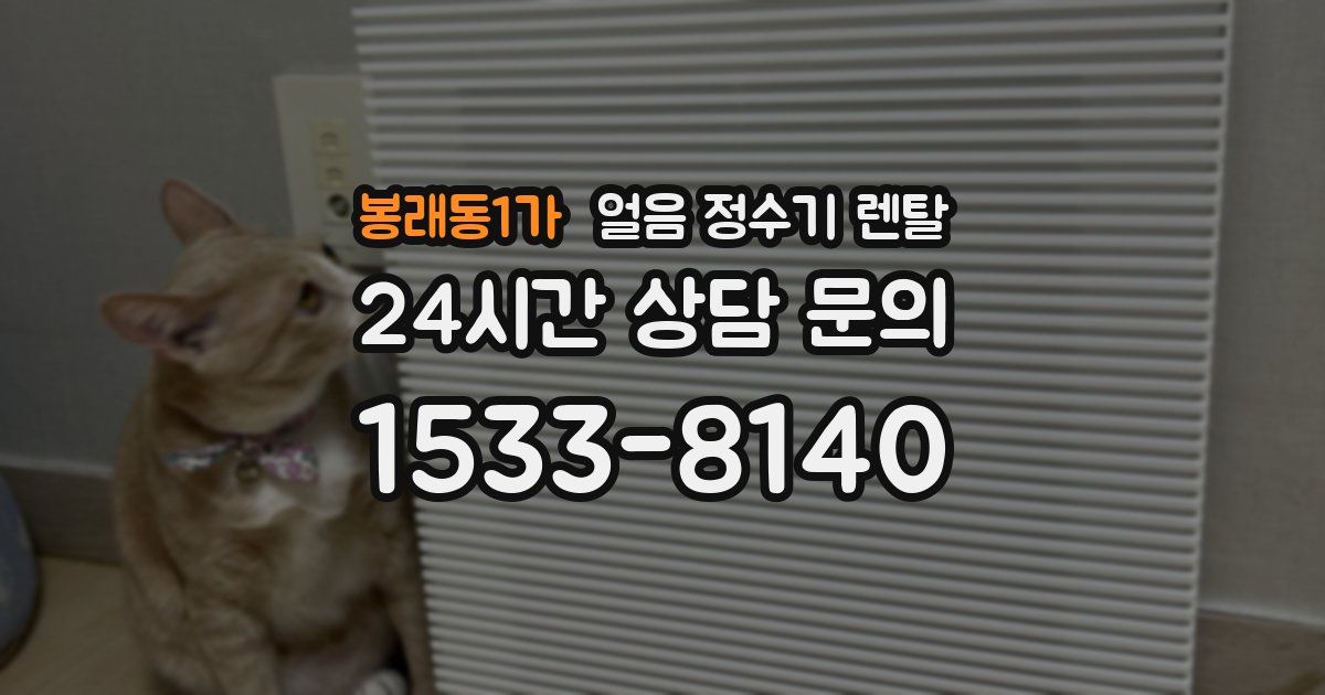 봉래동1가 얼음 정수기 렌탈