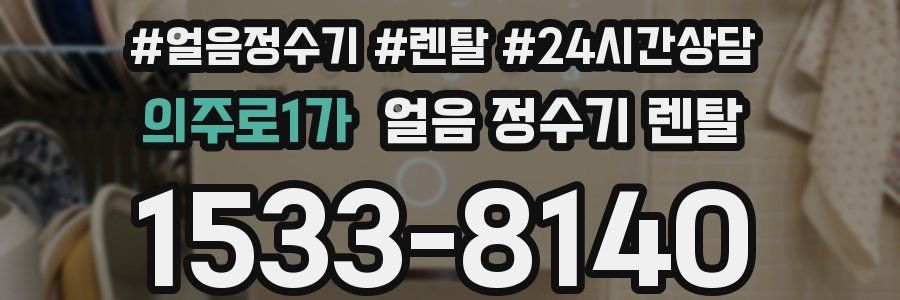 의주로1가 얼음 정수기 렌탈