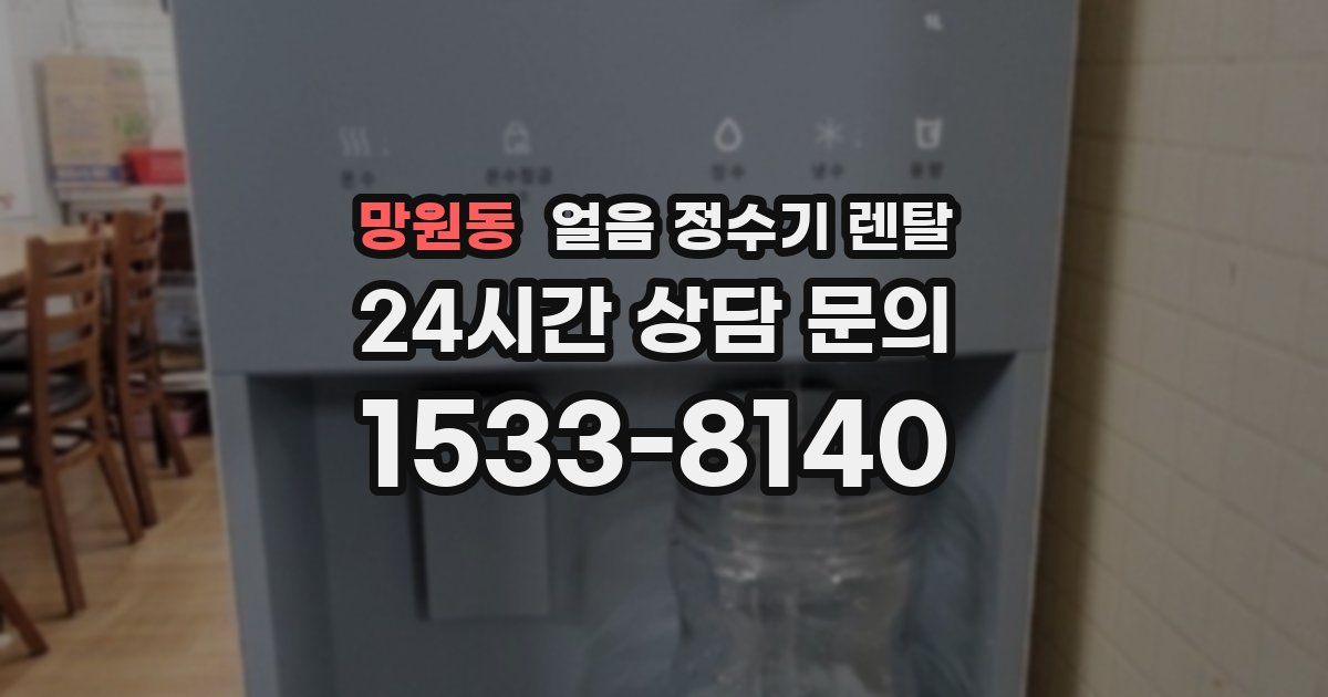 망원동 얼음 정수기 렌탈
