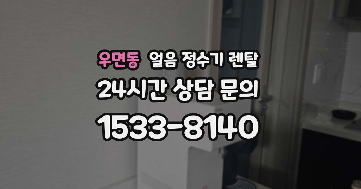 우면동 얼음 정수기 렌탈