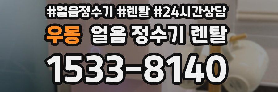 우동 얼음 정수기 렌탈