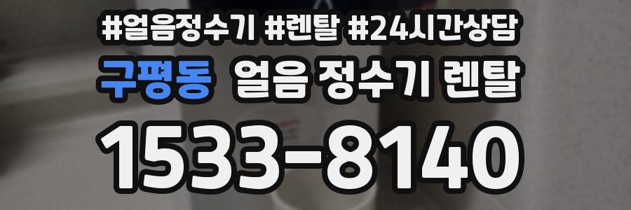 구평동 얼음 정수기 렌탈
