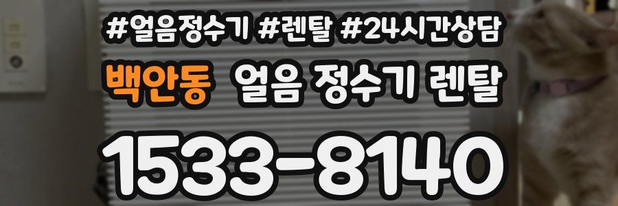 백안동 얼음 정수기 렌탈