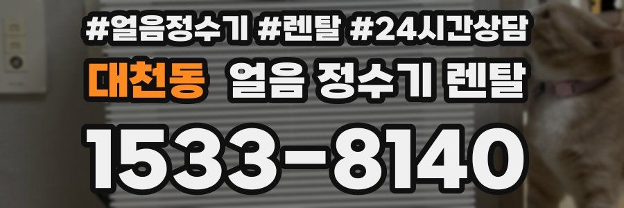 대천동 얼음 정수기 렌탈