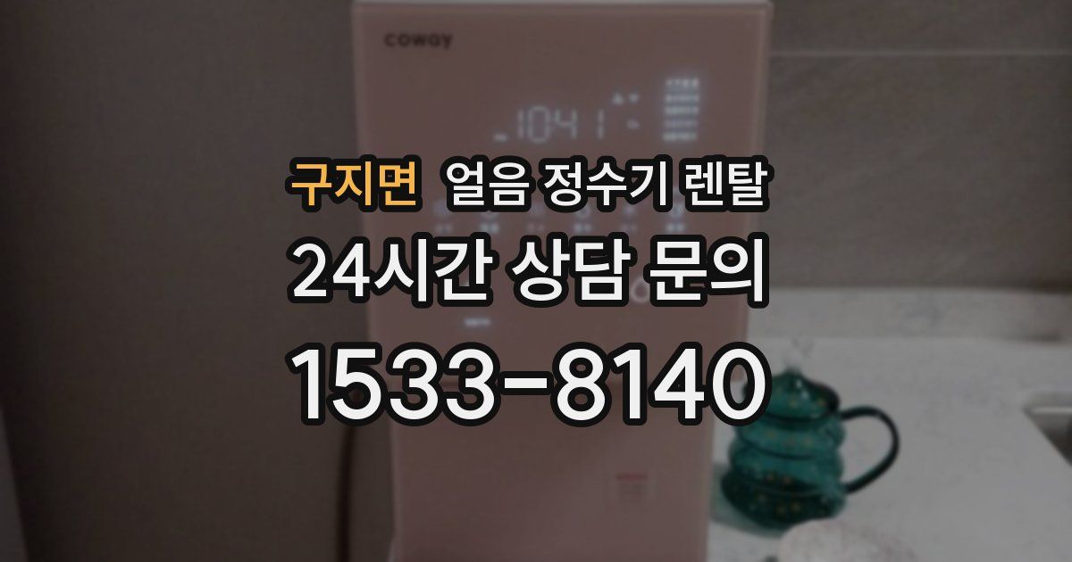구지면 얼음 정수기 렌탈