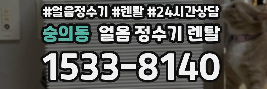 숭의동 얼음 정수기 렌탈