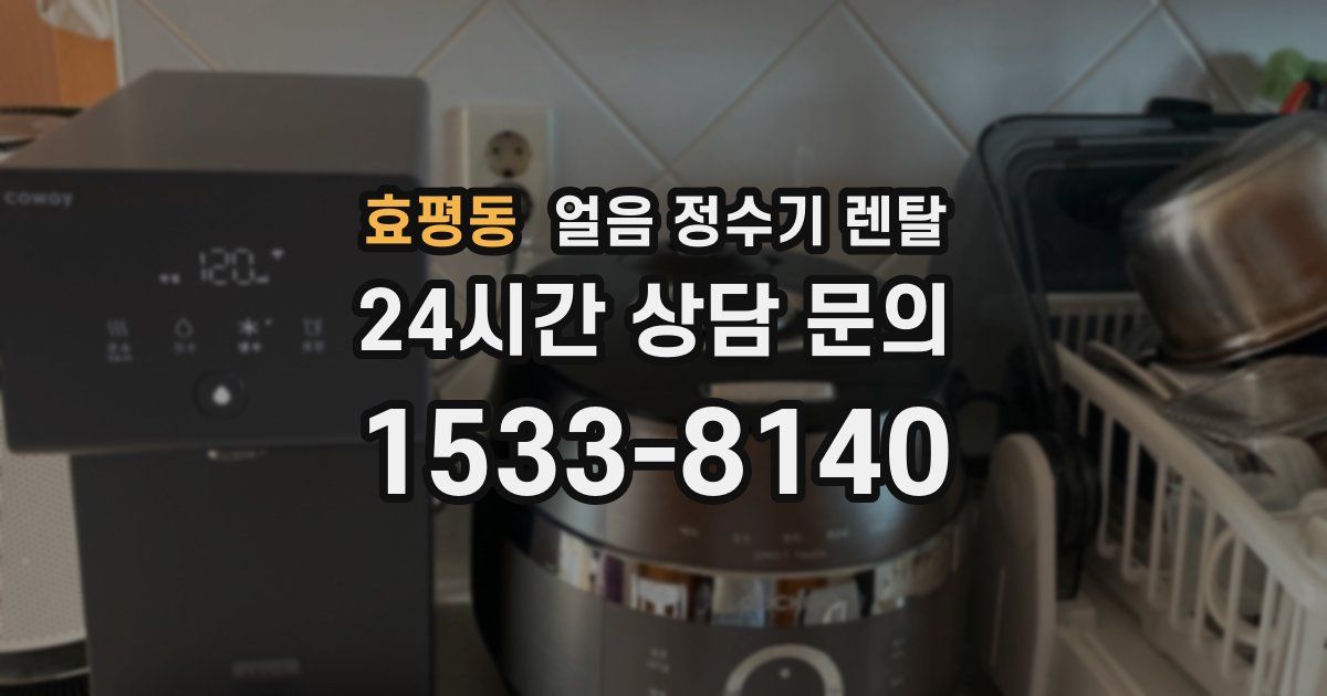 효평동 얼음 정수기 렌탈