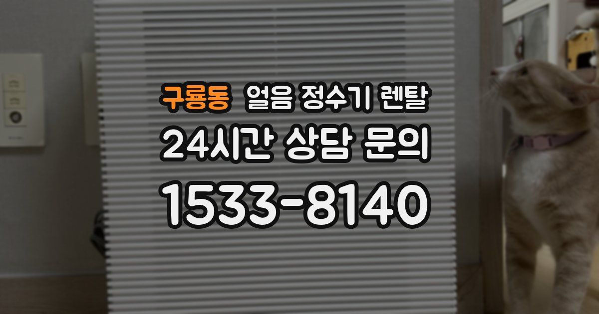 구룡동 얼음 정수기 렌탈