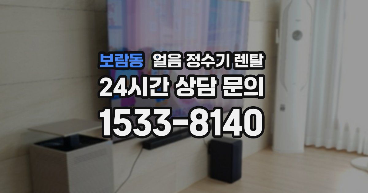 보람동 얼음 정수기 렌탈