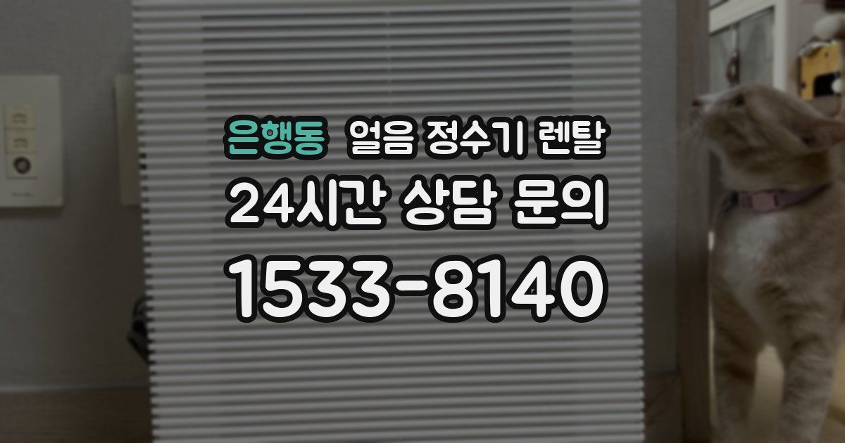 은행동 얼음 정수기 렌탈