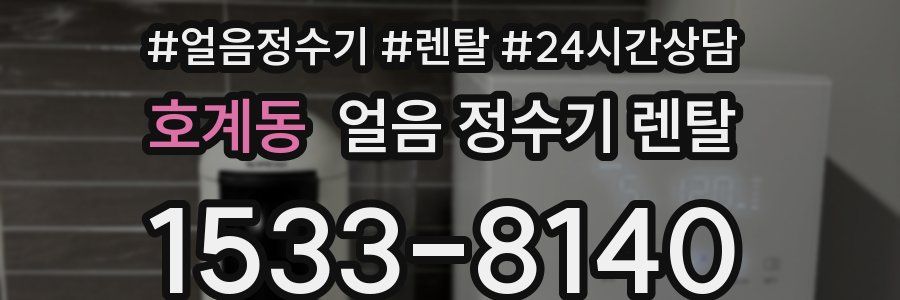 호계동 얼음 정수기 렌탈