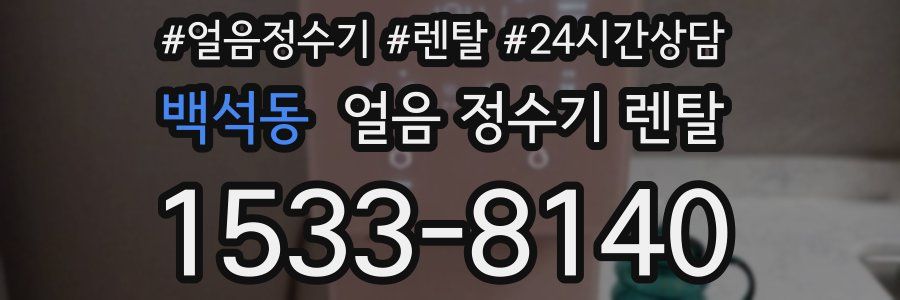 백석동 얼음 정수기 렌탈