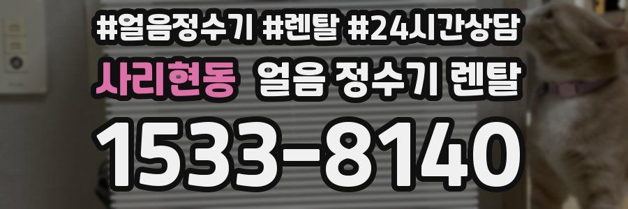 사리현동 얼음 정수기 렌탈