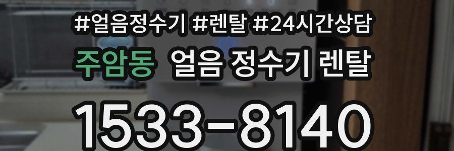 주암동 얼음 정수기 렌탈
