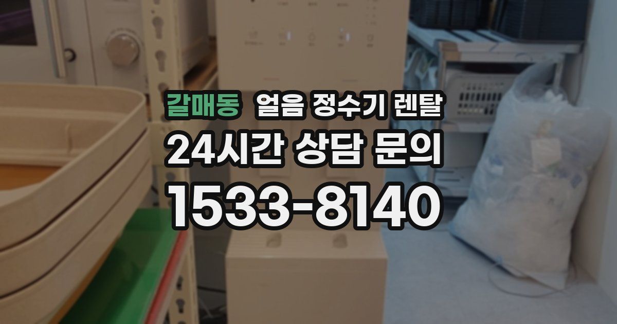 갈매동 얼음 정수기 렌탈