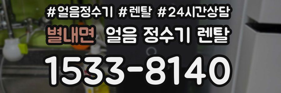 별내면 얼음 정수기 렌탈