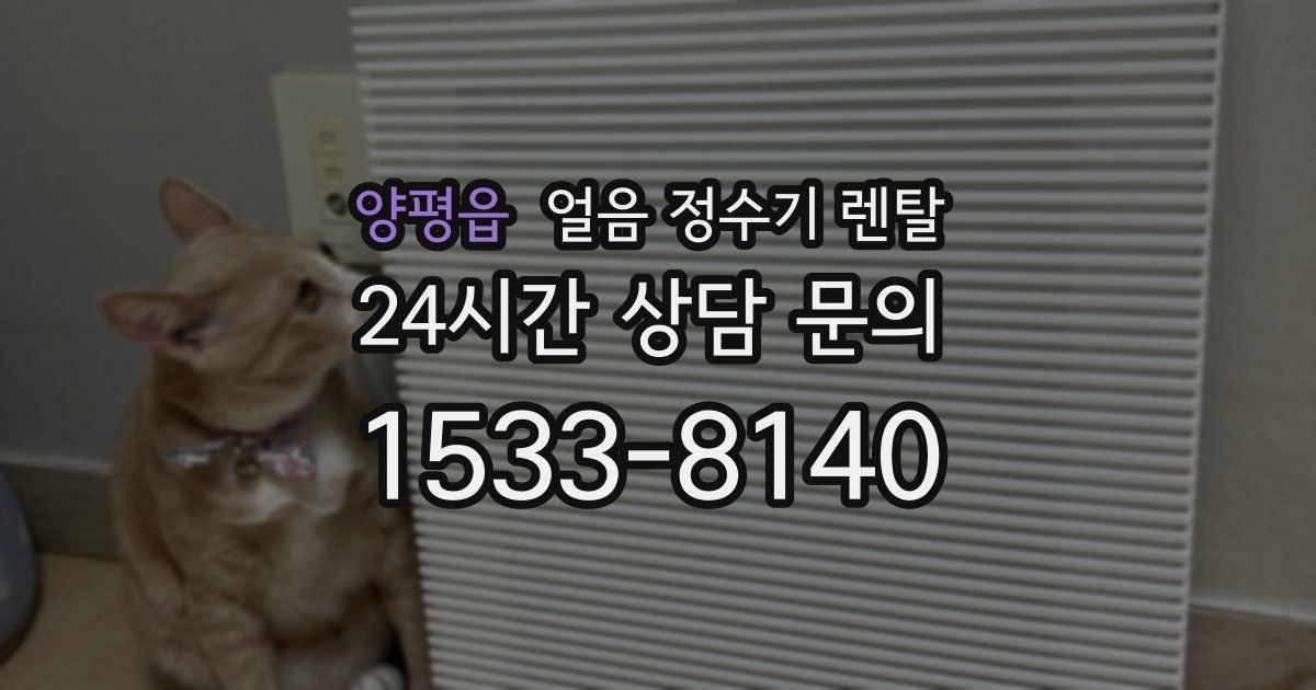 양평읍 얼음 정수기 렌탈