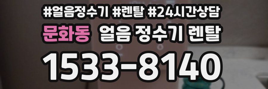 문화동 얼음 정수기 렌탈