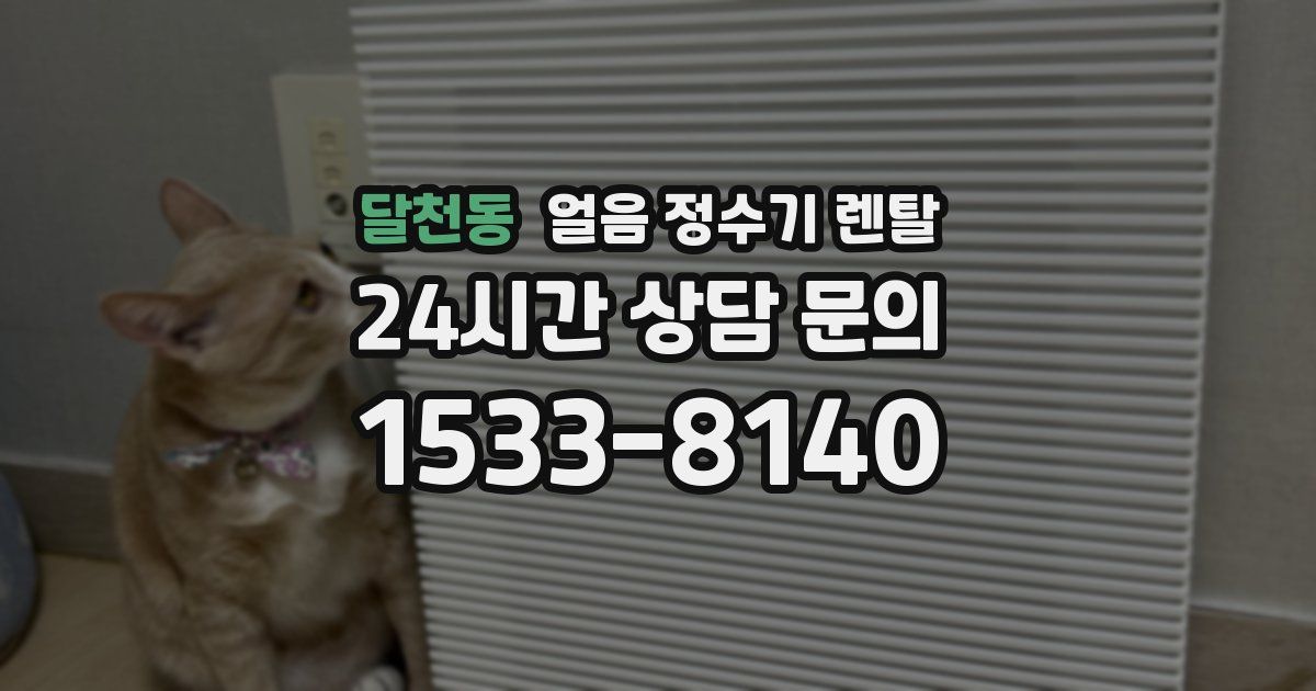 달천동 얼음 정수기 렌탈