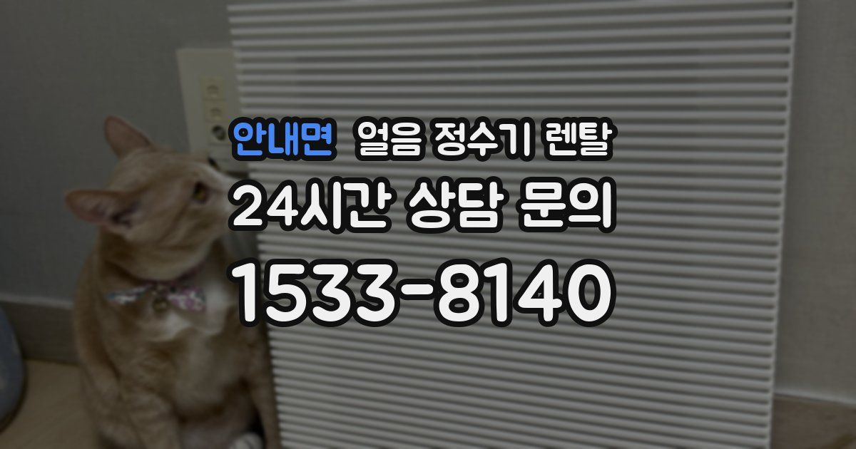 안내면 얼음 정수기 렌탈