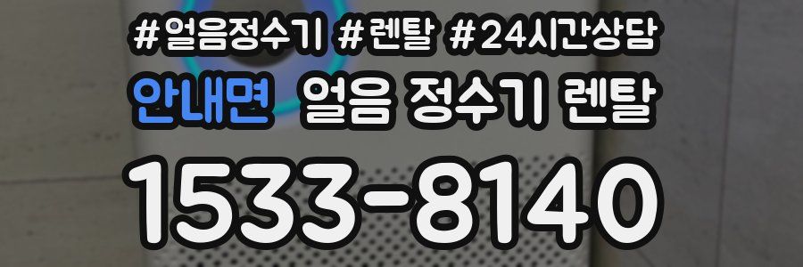 안내면 얼음 정수기 렌탈