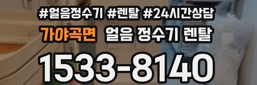 가야곡면 얼음 정수기 렌탈