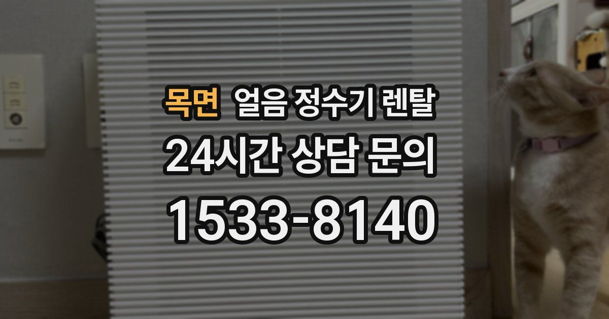 목면 얼음 정수기 렌탈