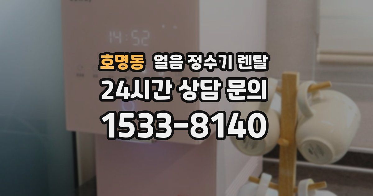 호명동 얼음 정수기 렌탈