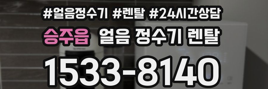 승주읍 얼음 정수기 렌탈