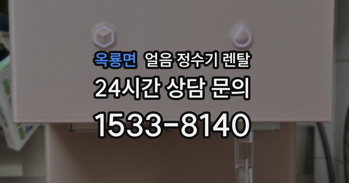 옥룡면 얼음 정수기 렌탈