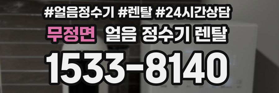 무정면 얼음 정수기 렌탈