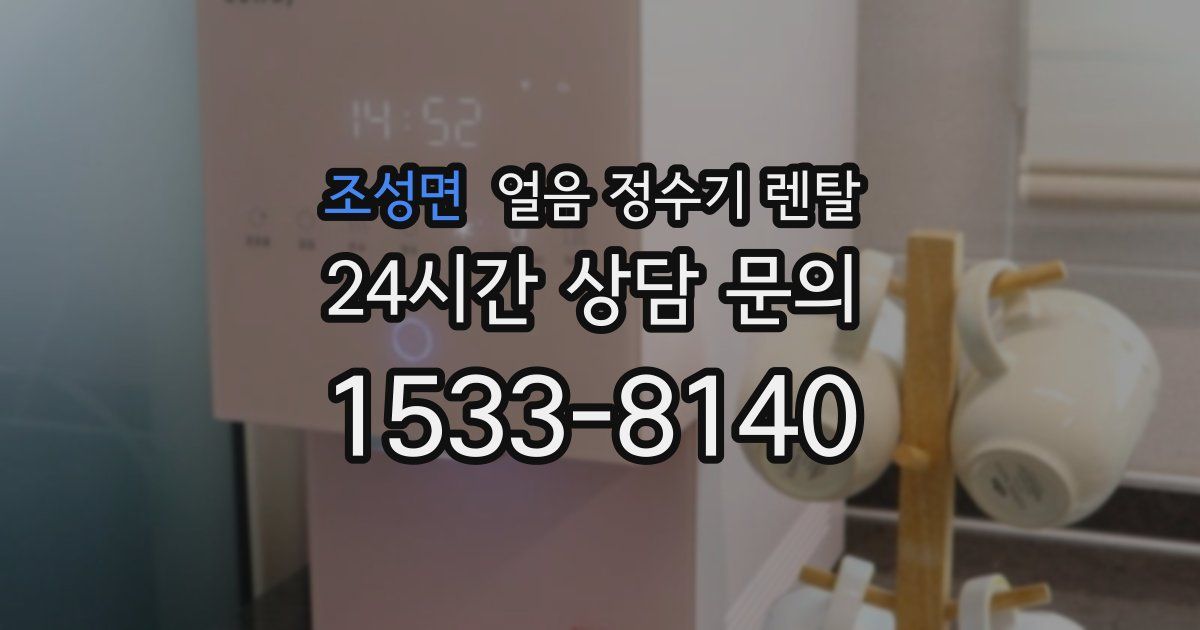 조성면 얼음 정수기 렌탈